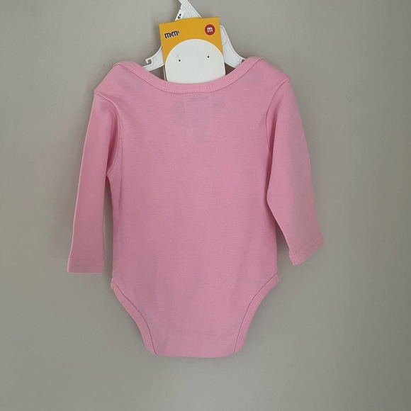 NEW Pink M&M's Long Sleeve Onesie and Sock Set 6 Months - Picture 4 of 4